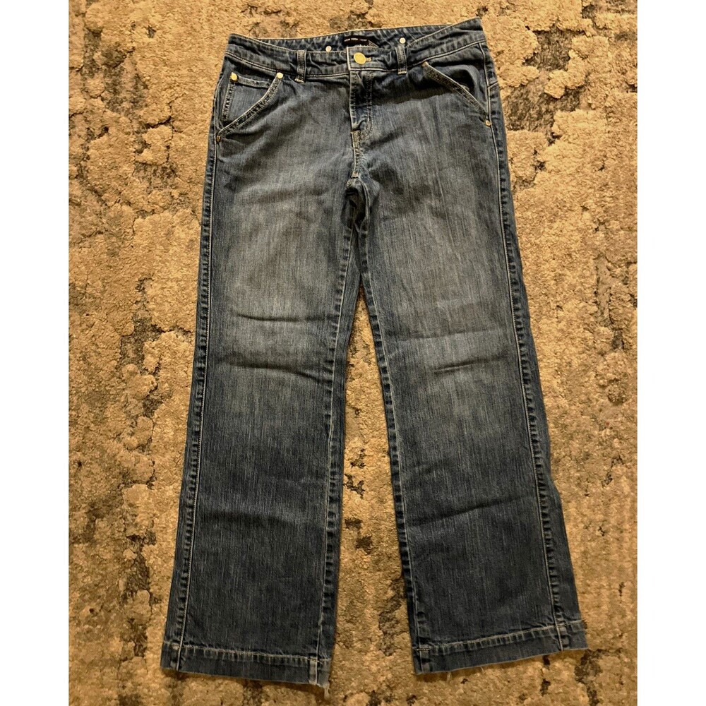 New York & Company Women’s Blue Medium Wash Wide-Leg Denim Jeans Size 6